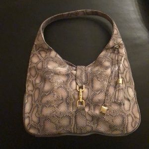 Brand New. G.I.L.I. Italian Pink Cobra Leather Bag